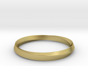 Mobius Bracelet - 180 _ Wide in Natural Brass: Large