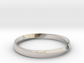 Mobius Bracelet - 180 _ Wide in Platinum: Large