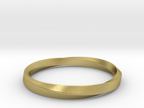 Mobius Bracelet - 270 _ Wide in Natural Brass: Small