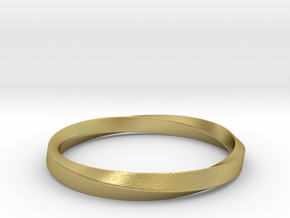Mobius Bracelet - 270 _ Wide in Natural Brass: Extra Small