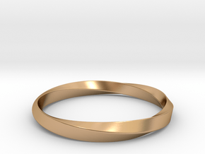 Mobius Bracelet - 360 _ Wide in Polished Bronze: Small