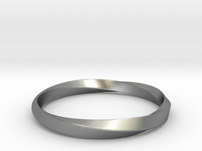 Mobius Bracelet - 360 _ Wide in Natural Silver: Small