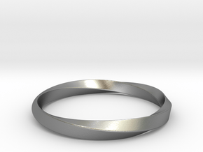 Mobius Bracelet - 360 _ Wide in Natural Silver: Extra Small