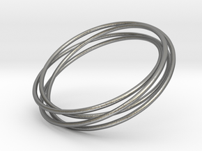 Torus Knot Bracelet_A in Natural Silver: Small