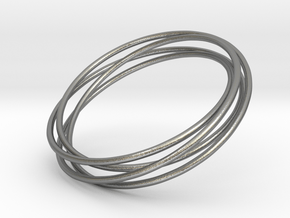 Torus Knot Bracelet_A in Natural Silver: Extra Small