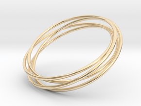 Torus Knot Bracelet_A in 14K Yellow Gold: Extra Small