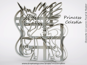 Cookie cutter Princess Celestia My Little Pony in White Natural Versatile Plastic