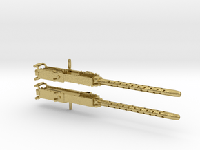 Browning Machine Gun 50 Calibre 1:20 scale (pair) in Natural Brass