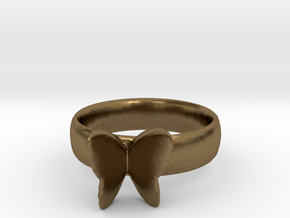 Butterfly Ring thiner band 20mm x 20mm in Natural Bronze