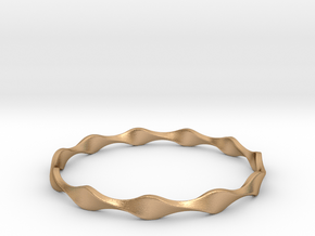 Twisted Wave Bracelet_A in Natural Bronze: Extra Small