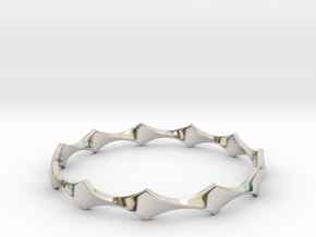 Twisted Wave Bracelet_B in Platinum: Small