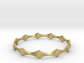 Twisted Wave Bracelet_B in Natural Brass: Extra Small