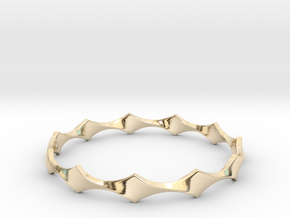 Twisted Wave Bracelet_B in 14k Gold Plated Brass: Extra Small