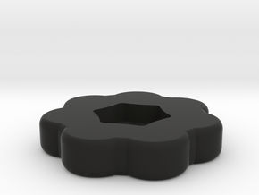 Thumbwheel for 4 inch hexagonal screws in Black Natural Versatile Plastic