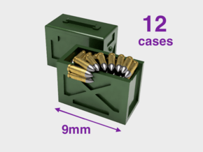 Standard : Light Ammo Cases in Tan Fine Detail Plastic: Small