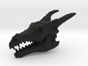 Dragon Skull in Black Premium Versatile Plastic