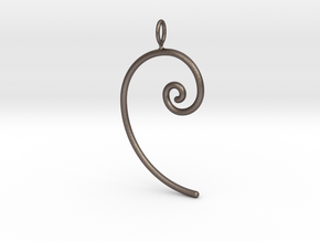 Fibonacci spiral, according to the golden ratio in Polished Bronzed Silver Steel