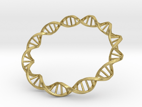 DNA Bracelet in Natural Brass: Small