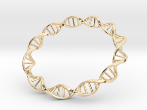 DNA Bracelet in 14K Yellow Gold: Small