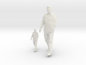 Architectural Man - 1:50 + 1:100 - Walking (2) in White Natural Versatile Plastic