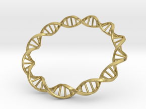 DNA Bracelet in Natural Brass: Large