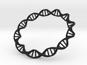 DNA Bracelet in Black Premium Versatile Plastic: Extra Small