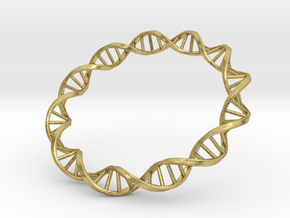 DNA Bracelet in Natural Brass: Extra Small