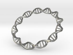 DNA Bracelet in Natural Silver: Extra Small