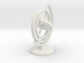 Gyroscope with a stand (in white) in White Natural Versatile Plastic