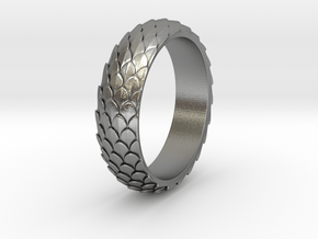Dragon Scale Ring_A in Natural Silver: 5 / 49