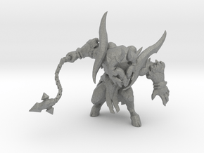 Horned Devil 60mm miniature model fantasy game rpg in Gray PA12