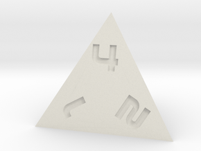 D4 Pyramid - Sci-Fi Font in White Natural Versatile Plastic