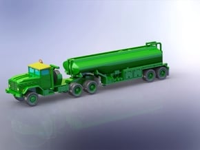 M931 Tractor w. M969 Tanktrailer 1/200 in Tan Fine Detail Plastic