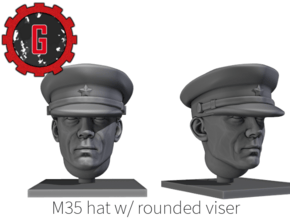 28mm heroic scale Soviet M35 Officer's Hat (round  in Tan Fine Detail Plastic: Small
