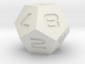 D12 Sharp Edge - Sci-Fi Font in White Natural Versatile Plastic