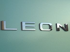Seat Leon Logo Text Letters - Original OEM Size in White Natural Versatile Plastic