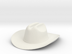 1:14 Cowboy Hut hat for Tamiya Trucks in White Natural Versatile Plastic