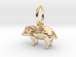 Hog pendant in 14K Yellow Gold