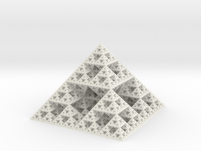 Fractal Pyramid 5" in White Natural Versatile Plastic