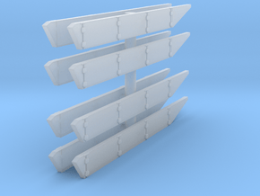 T-62 Side Skirts set (x4) 1/160 in Smooth Fine Detail Plastic