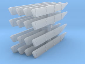 T-62 Side Skirts set (x8) 1/200 in Smooth Fine Detail Plastic