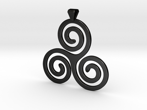 Triskele - Triskelion Steel Bronze Brass in Matte Black Steel