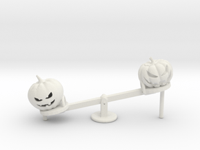 HO Scale Seesaw Pumpkins in White Natural Versatile Plastic
