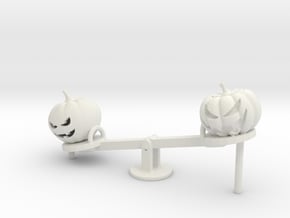 O Scale Seesaw Pumpkins in White Natural Versatile Plastic