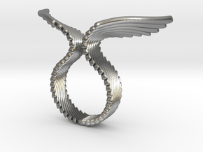 Wing Ring_D in Natural Silver: 5 / 49