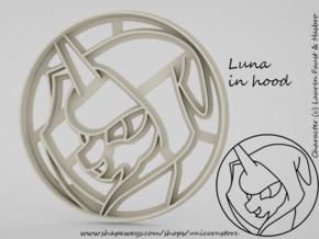 Cookie cutter Luna in hood My Little Pony in White Natural Versatile Plastic