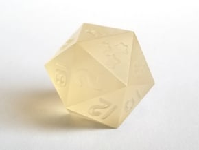 Mold Master Large D20 - Sharp Edged, Starborn in Smoothest Fine Detail Plastic