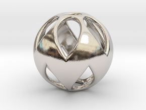 Flower Sphere Pendant in Platinum