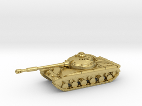 Tank - T-64 - Object 430 - scale 1:160 - Large in Natural Brass