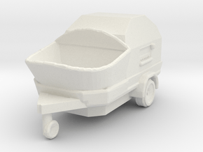 Concrete Pump Trailer 1/35 in White Natural Versatile Plastic